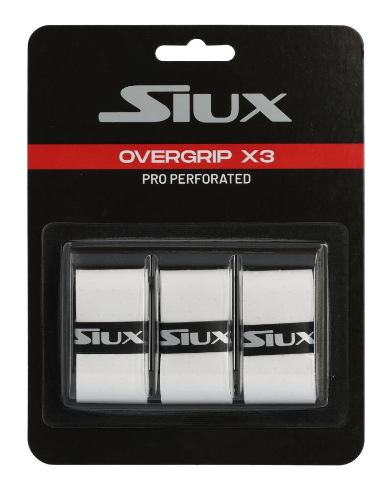 Blister Overgrip Siux Pro X3 Blanco Perforado