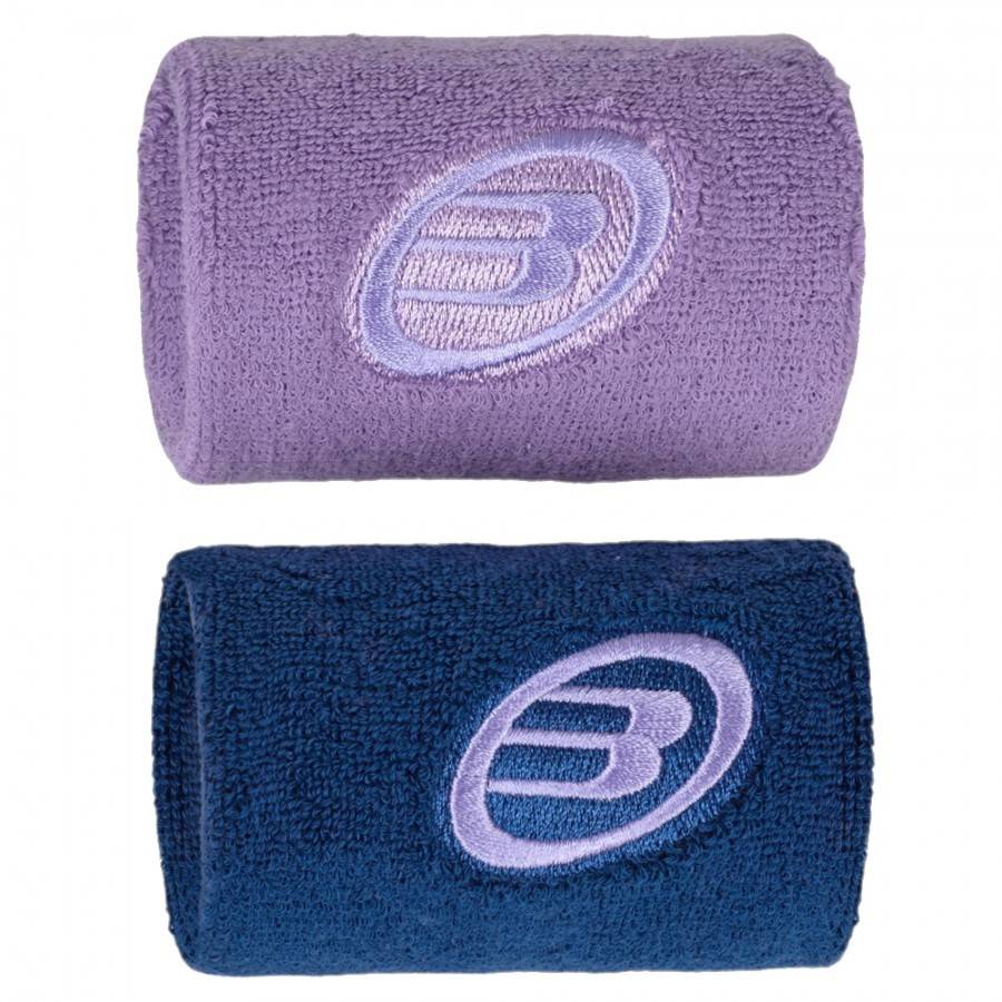 Muñequera Bullpadel Morado/Marino Pack 2