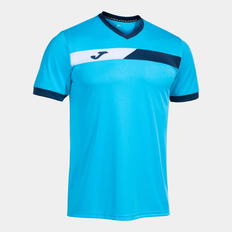 Camiseta Joma Court Sleeve Turquesa Flúor Marino