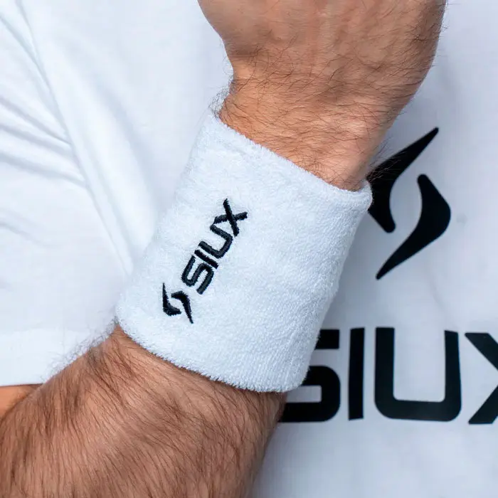 Muñequera Siux Basic Blanca Pack 2