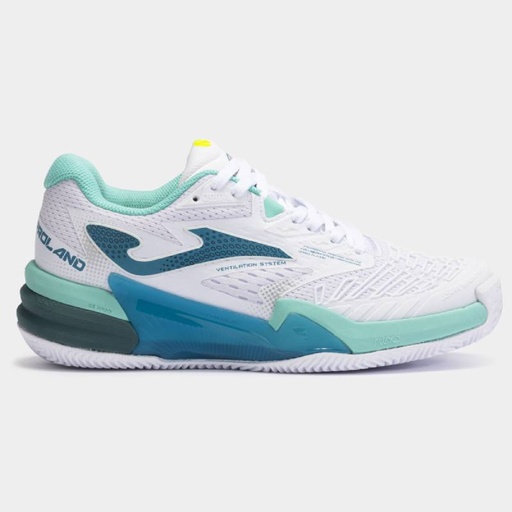 Zapatilla Joma Roland Lady 2402 White Turquoise