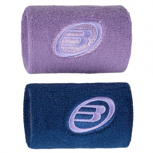 Muñequera Bullpadel Morado/Marino Pack 2