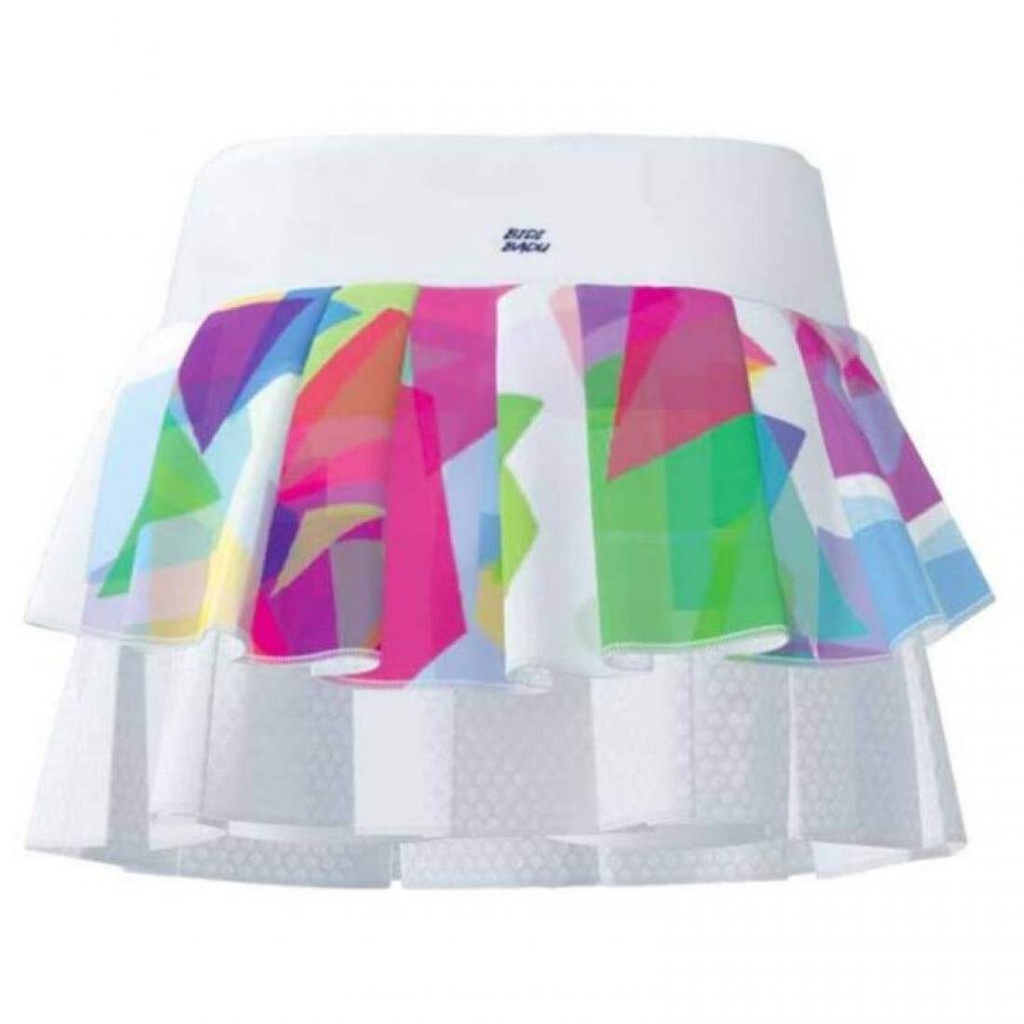 Falda Bidi Badu Kaleido Pleated Blanco Mix Junior