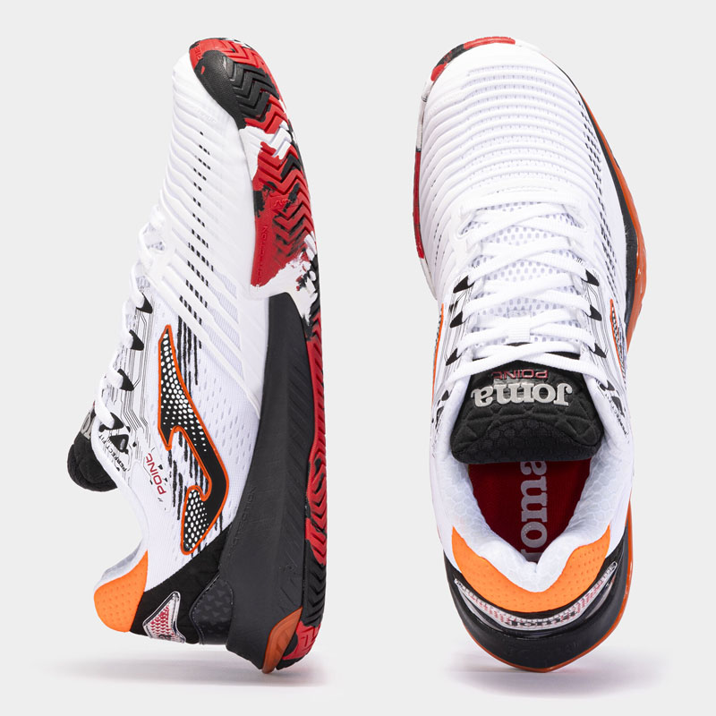 ZAPATILLA JOMA POINT MEN 2342 WHITE BLACK ORANGE