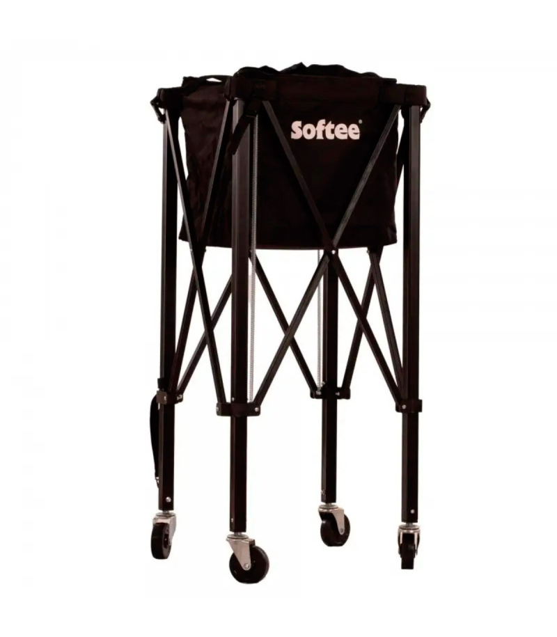 Cesto de Pelotas Softee De Tenis/Pádel  Rebounce Negro