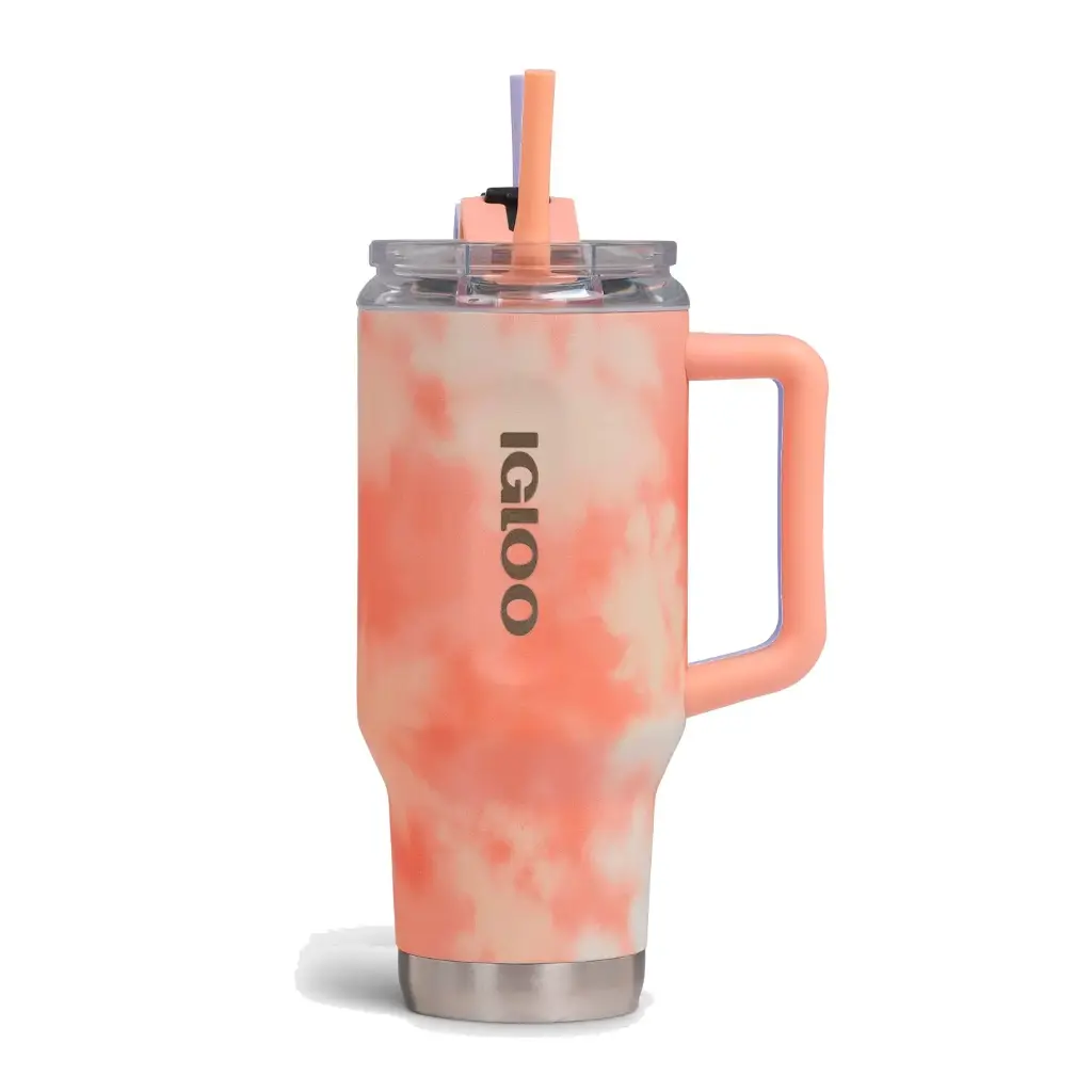 Vaso Térmico Igloo Flip N' Sip Travel Mug Ice DYE Naranja 32oz 