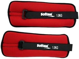 Juego Softee Tobilleras/Muñequeras Lastradas (Rojo, 1 kg)